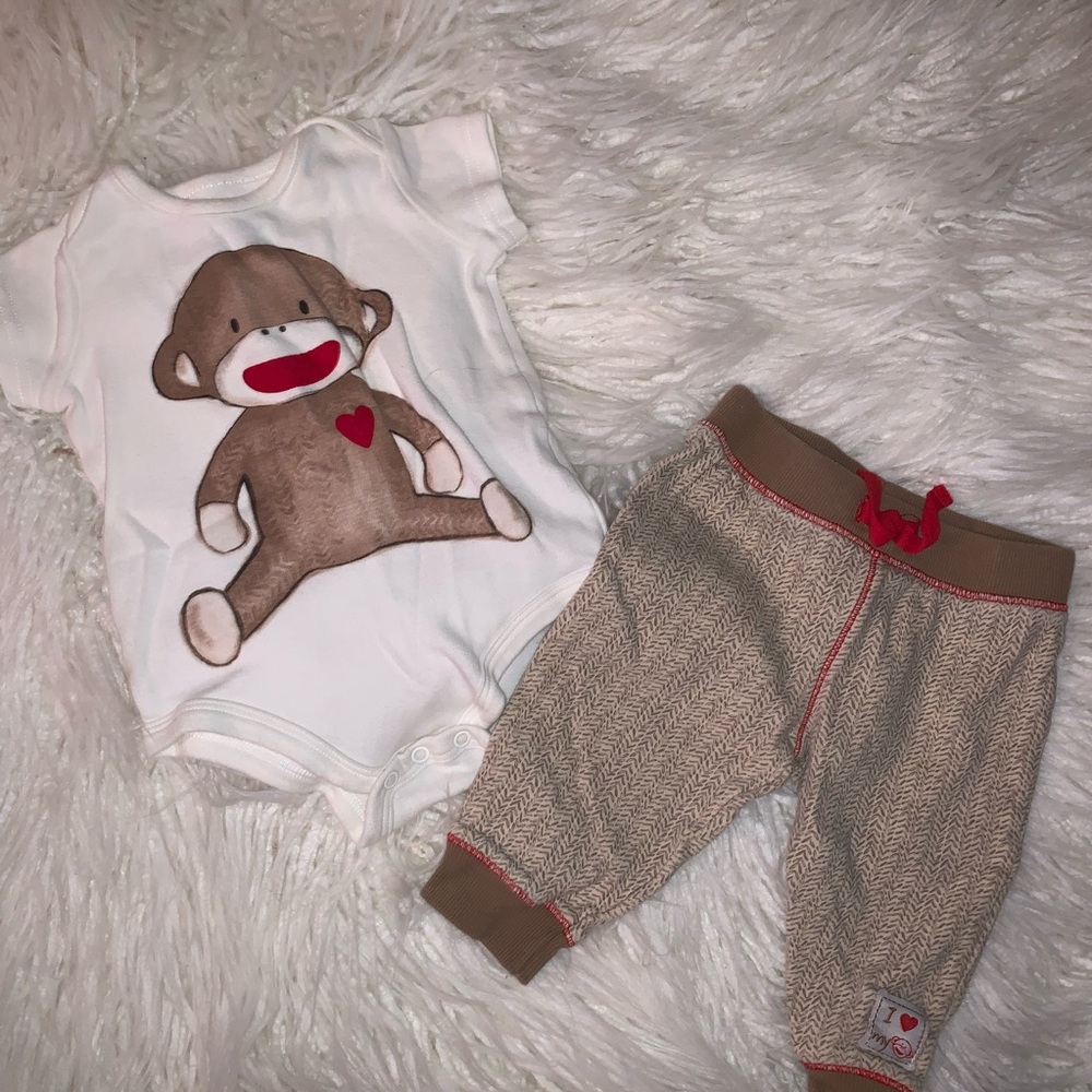 Sock monkey outfit